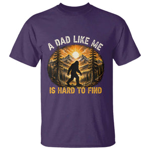 Retro Bigfoot Dad Like Me Is Hard To Find T Shirt Sasquatch Gift for Outdoorsy Fathers Myth Seekers