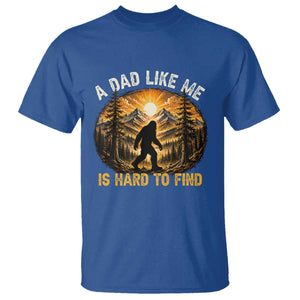 Retro Bigfoot Dad Like Me Is Hard To Find T Shirt Sasquatch Gift for Outdoorsy Fathers Myth Seekers