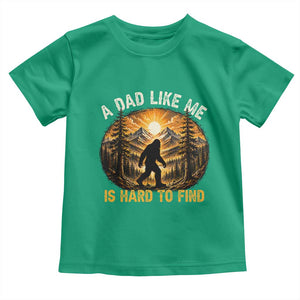 Retro Bigfoot Dad Like Me Is Hard To Find Toddler T Shirt Sasquatch Gift for Outdoorsy Fathers Myth Seekers