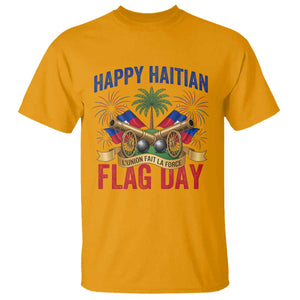 Happy Haitian Flag Day Celebration Graphic T Shirt May 18 National Pride Haiti Heritage TS02 Gold Print Your Wear