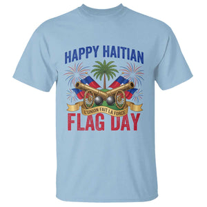 Happy Haitian Flag Day Celebration Graphic T Shirt May 18 National Pride Haiti Heritage TS02 Light Blue Print Your Wear