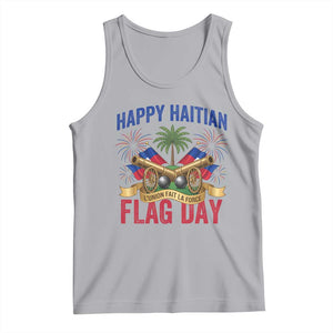 Happy Haitian Flag Day Celebration Graphic Tank Top May 18 National Pride Haiti Heritage TS02 Athletic Heather Print Your Wear