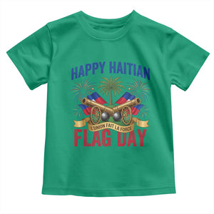Happy Haitian Flag Day Celebration Graphic Toddler T Shirt May 18 National Pride Haiti Heritage TS02 Irish Green Print Your Wear