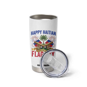 Happy Haitian Flag Day Celebration Graphic Tumbler Cup May 18 National Pride Haiti Heritage TS02 Print Your Wear