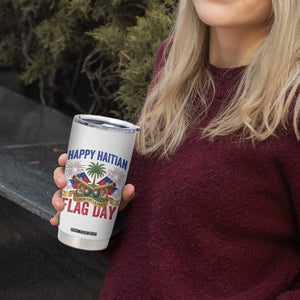 Happy Haitian Flag Day Celebration Graphic Tumbler Cup May 18 National Pride Haiti Heritage TS02 Print Your Wear