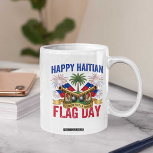 Happy Haitian Flag Day Celebration Graphic Coffee Mug May 18 National Pride Haiti Heritage TS02 Print Your Wear