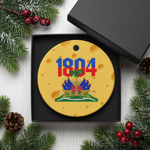 Haiti 1804 Independence Year Graphic Ceramic Ornament Haitian Pride Coat of Arms National Heritage TS02 1pc Yellow Cheese Print Your Wear