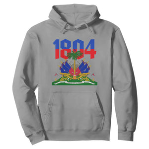 Haiti 1804 Independence Year Graphic Hoodie Haitian Pride Coat of Arms National Heritage TS02 Sport Gray Print Your Wear