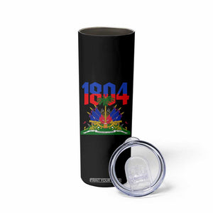 Haiti 1804 Independence Year Graphic Skinny Tumbler Haitian Pride Coat of Arms National Heritage TS02 Print Your Wear