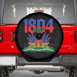 Haiti 1804 Independence Year Graphic Spare Tire Cover Haitian Pride Coat of Arms National Heritage TS02 Black Print Your Wear