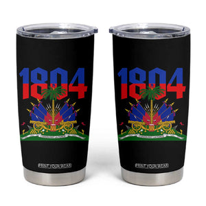 Haiti 1804 Independence Year Graphic Tumbler Cup Haitian Pride Coat of Arms National Heritage TS02 Black Print Your Wear