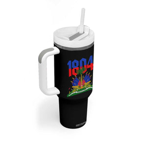 Haiti 1804 Independence Year Graphic Tumbler With Handle Haitian Pride Coat of Arms National Heritage TS02 Print Your Wear