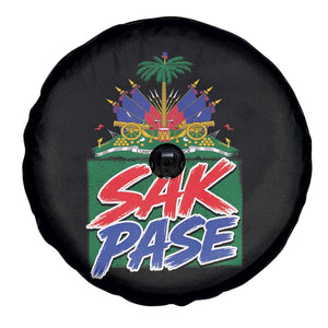 Sak Pase Haitian Creole Greeting Spare Tire Cover National Crest Cultural Haiti Pride TS02 Print Your Wear