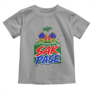 Sak Pase Haitian Creole Greeting Toddler T Shirt National Crest Cultural Haiti Pride TS02 Sport Gray Print Your Wear