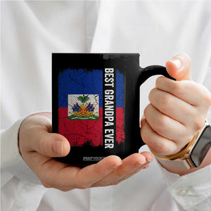 Best Grandpa Ever Haitian Granpapa Coffee Mug Vintage Distressed Haiti Flag Father's Day TS02 Print Your Wear