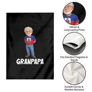 Granpapa Haitian Creole Grandpa Pride Garden Flag Grandfather Hispanic Haiti Heritage Father's Day TS02 Print Your Wear