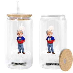 Granpapa Haitian Creole Grandpa Pride Glass Can Grandfather Hispanic Haiti Heritage Father's Day TS02 Print Your Wear