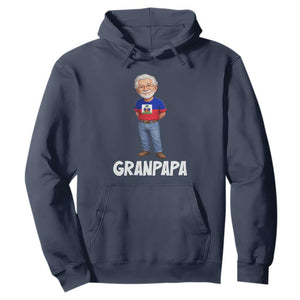 Granpapa Haitian Creole Grandpa Pride Hoodie Grandfather Hispanic Haiti Heritage Father's Day TS02 Navy Print Your Wear