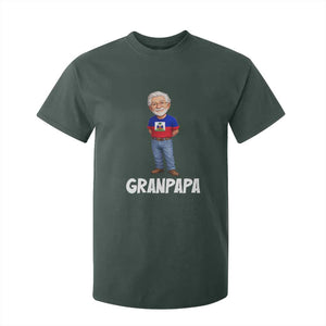 Granpapa Haitian Creole Grandpa Pride T Shirt For Kid Grandfather Hispanic Haiti Heritage Father's Day TS02 Dark Forest Green Print Your Wear