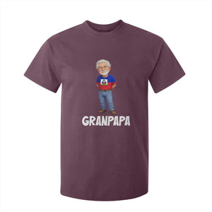 Granpapa Haitian Creole Grandpa Pride T Shirt For Kid Grandfather Hispanic Haiti Heritage Father's Day TS02 Maroon Print Your Wear