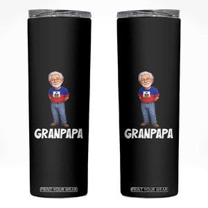 Granpapa Haitian Creole Grandpa Pride Skinny Tumbler Grandfather Hispanic Haiti Heritage Father's Day TS02 Black Print Your Wear