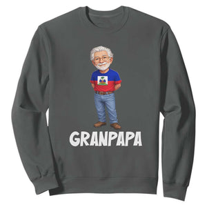 Granpapa Haitian Creole Grandpa Pride Sweatshirt Grandfather Hispanic Haiti Heritage Father's Day TS02 Dark Heather Print Your Wear