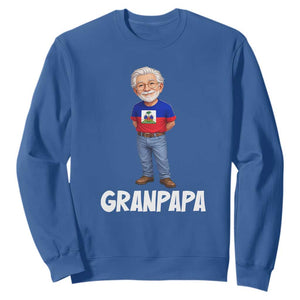 Granpapa Haitian Creole Grandpa Pride Sweatshirt Grandfather Hispanic Haiti Heritage Father's Day TS02 Royal Blue Print Your Wear