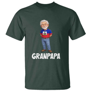Granpapa Haitian Creole Grandpa Pride T Shirt Grandfather Hispanic Haiti Heritage Father's Day TS02 Dark Forest Green Print Your Wear