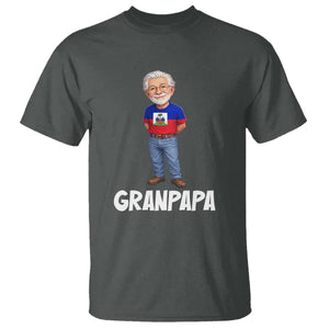 Granpapa Haitian Creole Grandpa Pride T Shirt Grandfather Hispanic Haiti Heritage Father's Day TS02 Dark Heather Print Your Wear