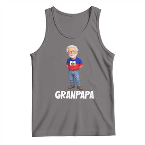 Granpapa Haitian Creole Grandpa Pride Tank Top Grandfather Hispanic Haiti Heritage Father's Day TS02 Deep Heather Print Your Wear