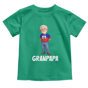 Granpapa Haitian Creole Grandpa Pride Toddler T Shirt Grandfather Hispanic Haiti Heritage Father's Day TS02 Irish Green Print Your Wear