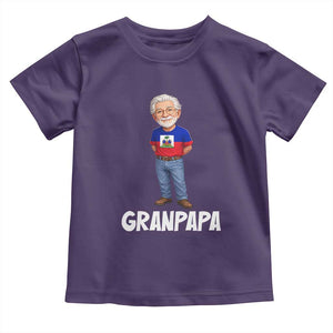 Granpapa Haitian Creole Grandpa Pride Toddler T Shirt Grandfather Hispanic Haiti Heritage Father's Day TS02 Purple Print Your Wear