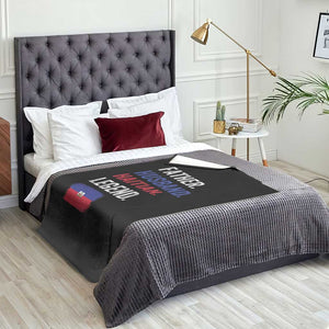 Father Husband Haitian Legend Throw Blanket Distressed Haiti Flag Dad Gift Father's Day TS02 Print Your Wear
