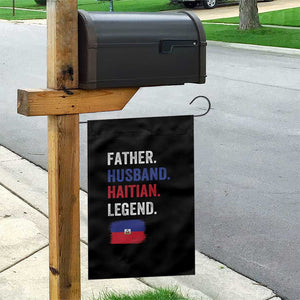 Father Husband Haitian Legend Garden Flag Distressed Haiti Flag Dad Gift Father's Day TS02 Print Your Wear