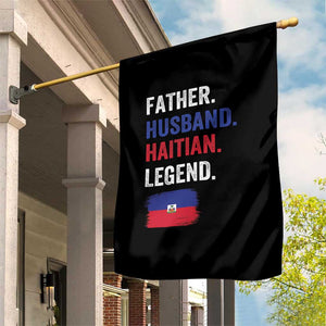 Father Husband Haitian Legend Garden Flag Distressed Haiti Flag Dad Gift Father's Day TS02 Print Your Wear
