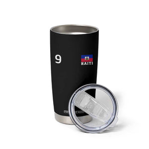 Haiti Soccer Jersey Style Number 9 Graphic Tumbler Cup Haitian Flag Football Sports Fan TS02 Print Your Wear