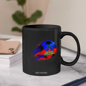 Haitian Flag Soccer Ball Splatter Graphic Coffee Mug Haiti Football Sports Fan TS02 Print Your Wear