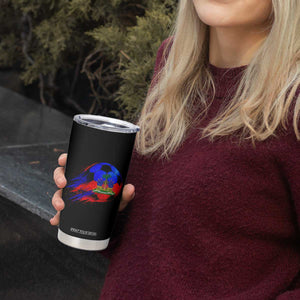 Haitian Flag Soccer Ball Splatter Graphic Tumbler Cup Haiti Football Sports Fan TS02 Print Your Wear