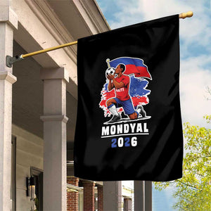 Mondyal 2026 Haiti Soccer Player Victory Celebration Graphic Garden Flag Haitian Flag Football Sports Fan TS02 Print Your Wear