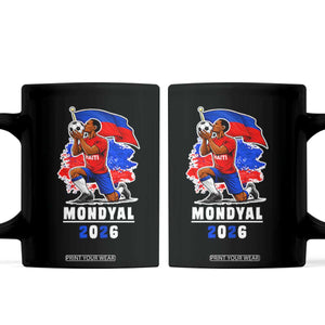 Mondyal 2026 Haiti Soccer Player Victory Celebration Graphic Coffee Mug Haitian Flag Football Sports Fan TS02 Black Print Your Wear