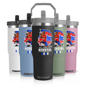 Mondyal 2026 Haiti Soccer Player Victory Celebration Graphic Flip Straw Tumbler Haitian Flag Football Sports Fan TS02 Print Your Wear