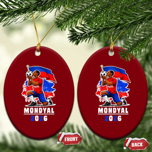 Mondyal 2026 Haiti Soccer Player Victory Celebration Graphic Ceramic Ornament Haitian Flag Football Sports Fan TS02 Print Your Wear