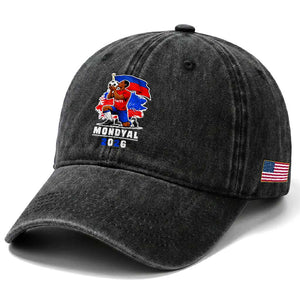 Mondyal 2026 Haiti Soccer Player Victory Celebration Graphic Washed Cotton Baseball Cap Haitian Flag Football Sports Fan TS02 Print Your Wear