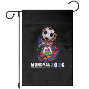 Mondyal 2026 Haiti Freedom Fist Broken Chains Soccer Graphic Garden Flag Haitian Flag Football Sports Fan TS02 Black Print Your Wear