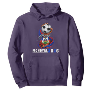 Mondyal 2026 Haiti Freedom Fist Broken Chains Soccer Graphic Hoodie Haitian Flag Football Sports Fan TS02 Purple Print Your Wear