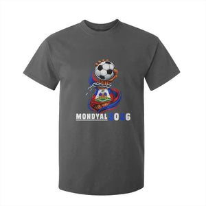 Mondyal 2026 Haiti Freedom Fist Broken Chains Soccer Graphic T Shirt For Kid Haitian Flag Football Sports Fan TS02 Dark Heather Print Your Wear