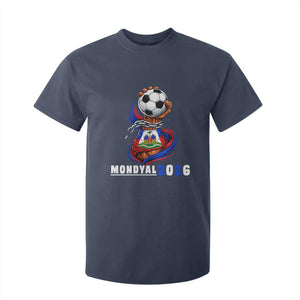 Mondyal 2026 Haiti Freedom Fist Broken Chains Soccer Graphic T Shirt For Kid Haitian Flag Football Sports Fan TS02 Navy Print Your Wear