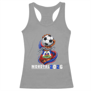 Mondyal 2026 Haiti Freedom Fist Broken Chains Soccer Graphic Racerback Tank Top Haitian Flag Football Sports Fan TS02 Sport Gray Print Your Wear
