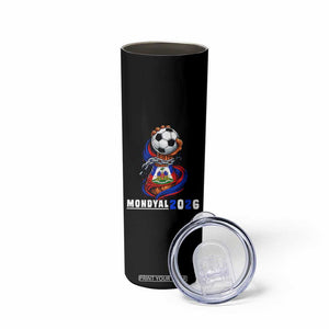 Mondyal 2026 Haiti Freedom Fist Broken Chains Soccer Graphic Skinny Tumbler Haitian Flag Football Sports Fan TS02 Print Your Wear