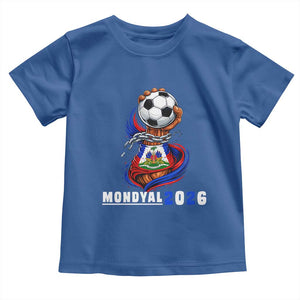 Mondyal 2026 Haiti Freedom Fist Broken Chains Soccer Graphic Toddler T Shirt Haitian Flag Football Sports Fan TS02 Royal Blue Print Your Wear